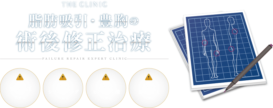 THE CLINIC | 脂肪吸引・豊胸の術後修正治療 | 脂肪吸引の修正 | 豊胸シリコンバッグの修正 | 豊胸ヒアルロン酸の修正 | 豊胸脂肪注入の修正